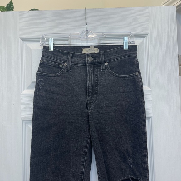 Madewell The Perfect Vintage Straight Jean in Rosella Wash: Ripped Edition - Picture 11 of 13